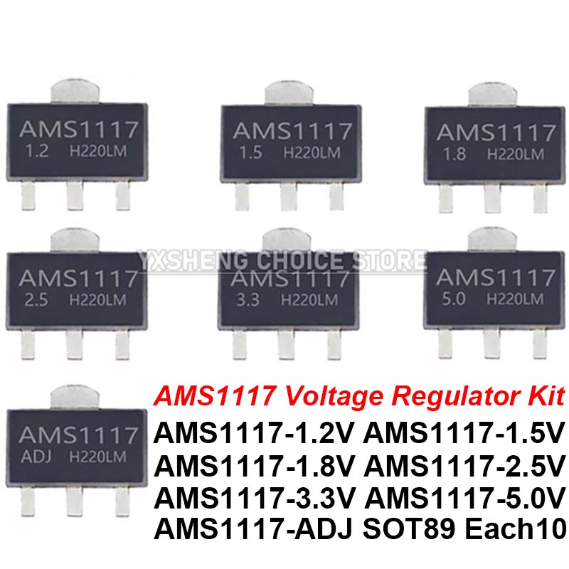 Ams1117 Module - 70PCS = 7Kinds *10PCS AMS1117 SO-89