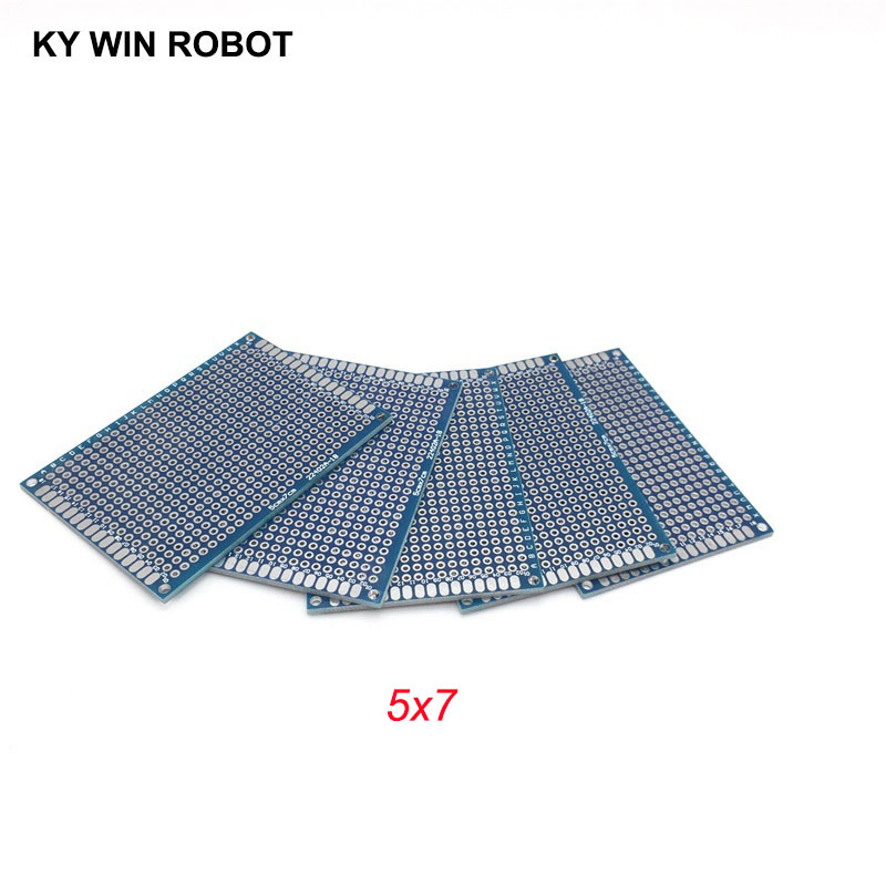 5pcs 5x7cm 50x70 mm Blue Doubl - Pcb Prototyping Board 评论和价格