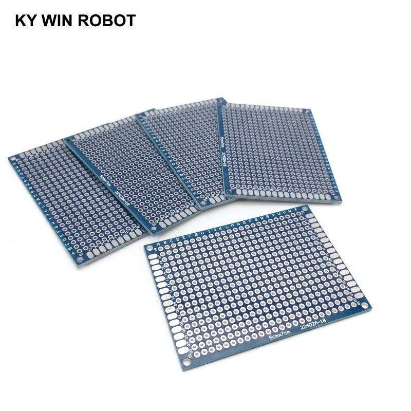 5pcs 5x7cm 50x70 mm Blue Doubl - Pcb Prototyping Board 评论和价格