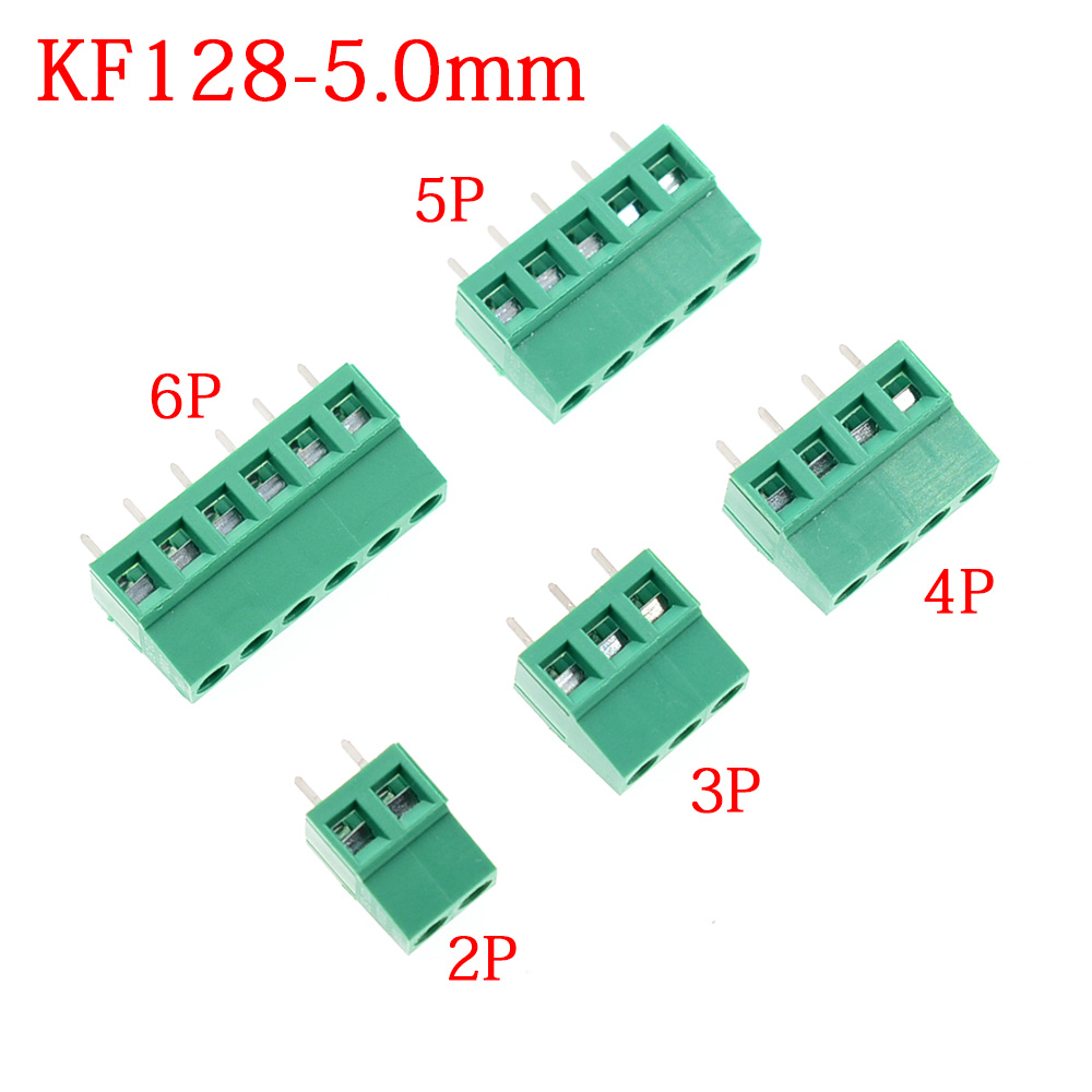 10/50PCS KF128-5.0mm KF128 5.0 - Screw Terminal Block 评论和价格