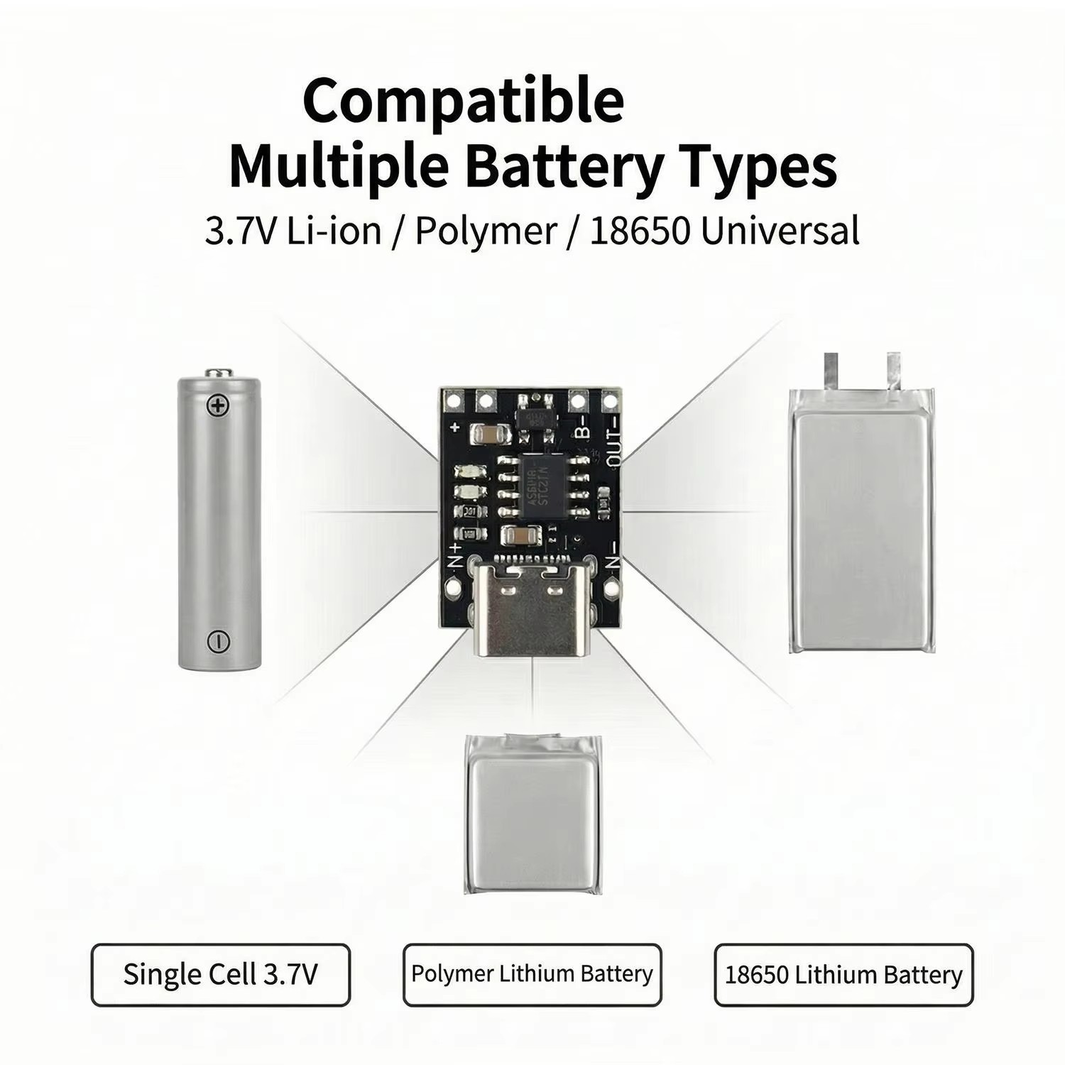 1/10/20PCS 3.7V Lithium Batter - Li Ion Charger Module 评论和价格