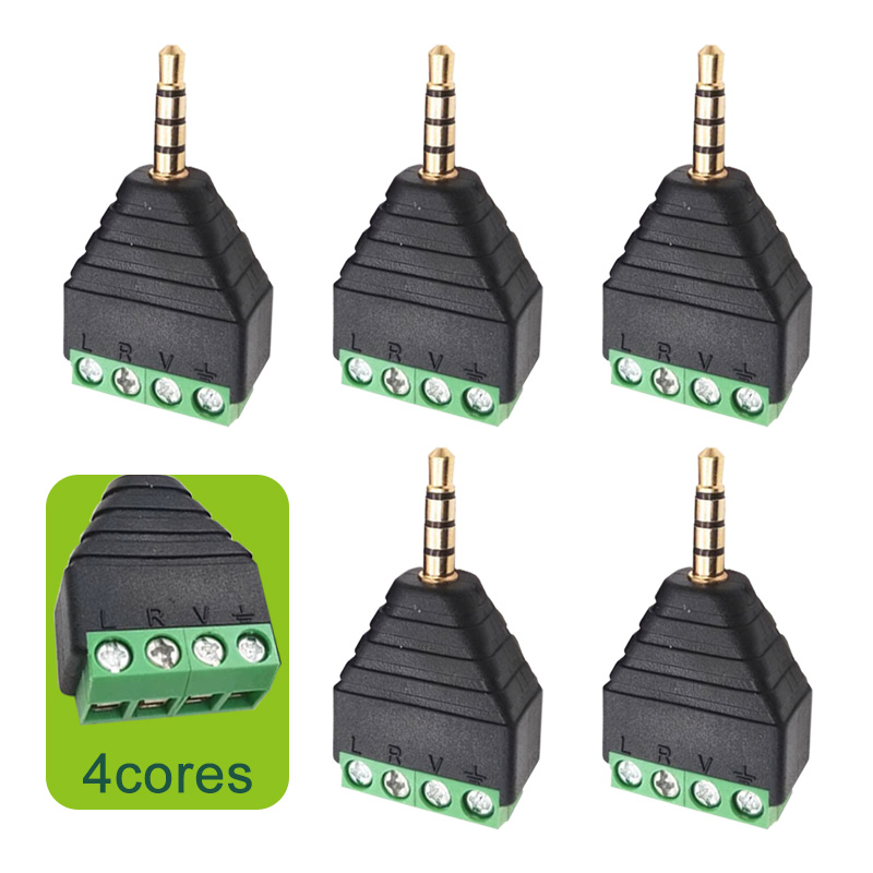 5/20/100PCS  3.5mm Stereo 4 Po - Screw Terminal Block 评论和价格