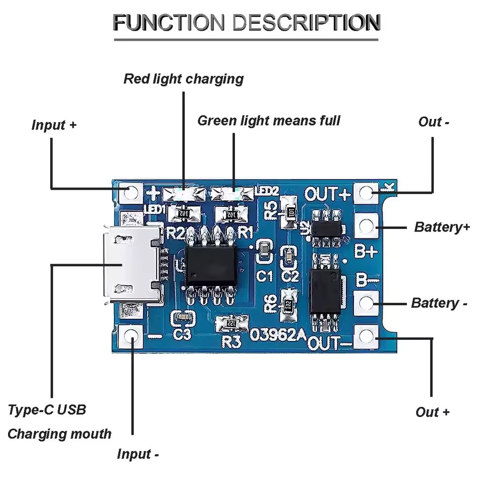 1-20Pcs Type-C/Micro/Mini USB  - Li Ion Charger Module 评论和价格